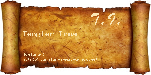 Tengler Irma névjegykártya
